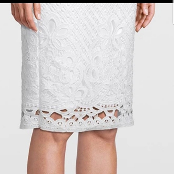 White House Black Market White Eyelet Lace Dress ♥ - Picture 6 of 9